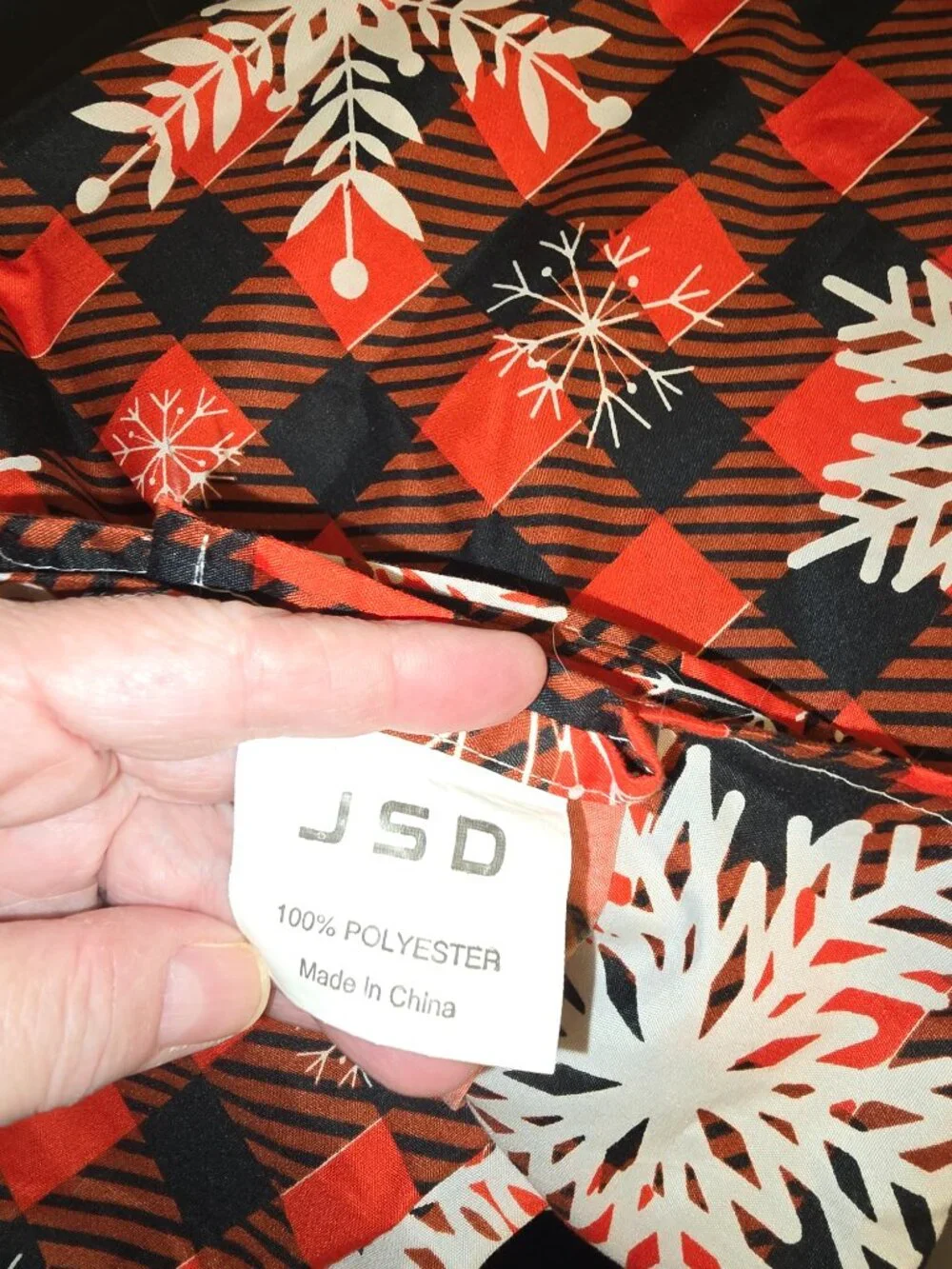 Red & Black Buffalo Plaid Snowflake Twin Sheets